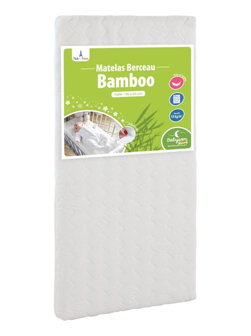 Matelas Cododo Bamboo | 90x40 cm | Berceau | Épaisseur 5 cm | Déhoussable - Kiabi