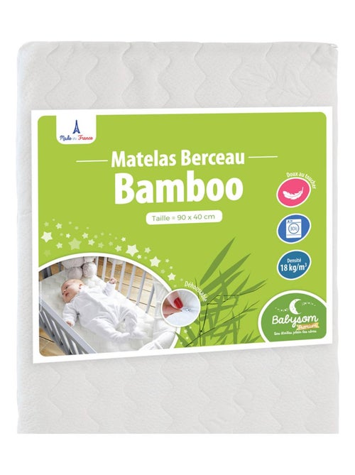 Matelas Cododo Bamboo | 90x40 cm | Berceau | Épaisseur 5 cm | Déhoussable - Kiabi