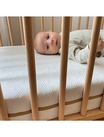 Matelas coton 60x120cm déhoussable à 360°