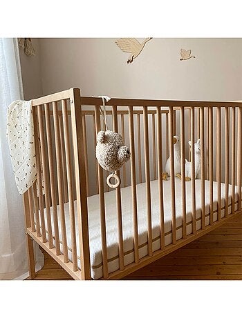 Matelas coton 60x120cm déhoussable à 360°