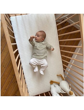 Matelas coton 70x140cm déhoussable à 360°