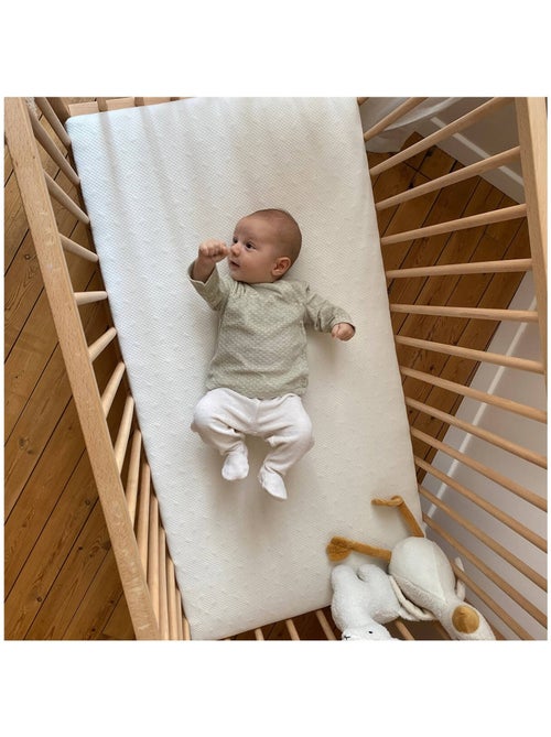 Matelas coton 70x140cm déhoussable à 360° - Kiabi