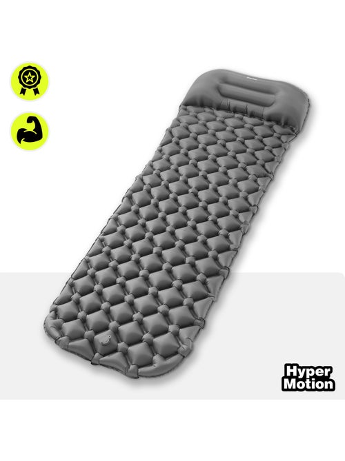 Matelas de Camp Gonflable Ultraléger de Randonnée Campmat 1 Place avec Oreiller Intégré 190x56 - Kiabi
