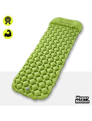 Matelas de Camp Gonflable Ultraléger de Randonnée Campmat 1 Place avec Oreiller Intégré 190x56