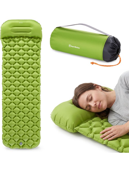 Matelas de Camp Gonflable Ultraléger de Randonnée Campmat 1 Place avec Oreiller Intégré 190x56 - Kiabi