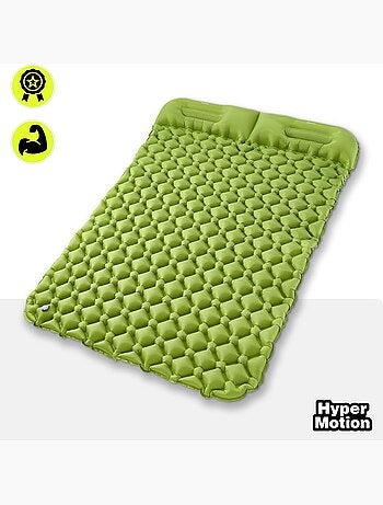 Matelas de Camp Gonflable Ultraléger de Randonnée Campmat 2 Places - Oreillers Intégrés 190x120