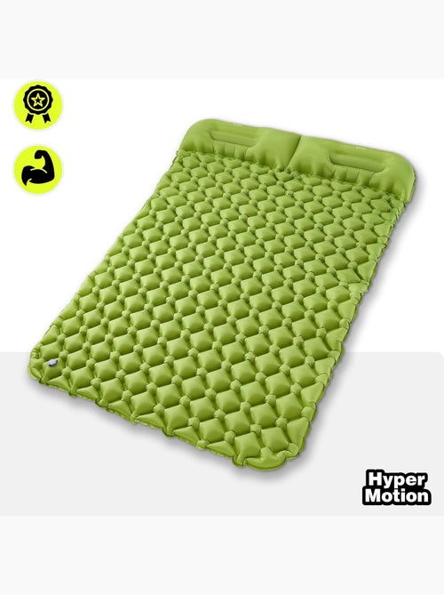 Matelas de Camp Gonflable Ultraléger de Randonnée Campmat 2 Places - Oreillers Intégrés 190x120 - Kiabi