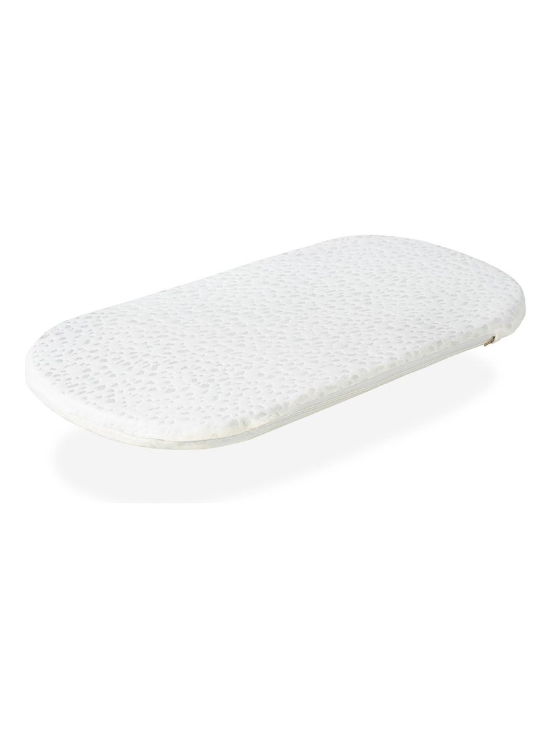 Matelas de Couffin Epaisseur 3 CM  + protège matrelas- Déhoussable, Blanc - Kiabi