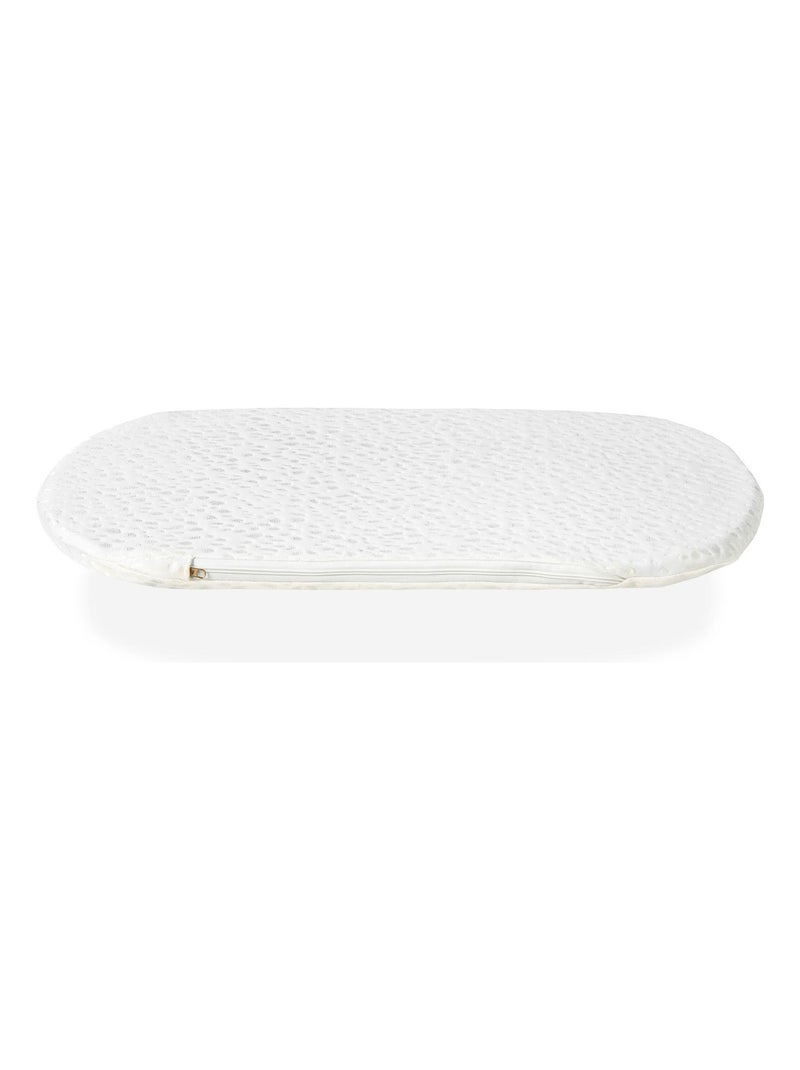 Matelas de Couffin Epaisseur 3 CM  + protège matrelas- Déhoussable, Blanc - Kiabi