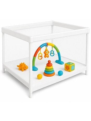 Matelas de fond de parc 95 x 95 x 3 cm - coton enduit imperméable, espace de jeu
