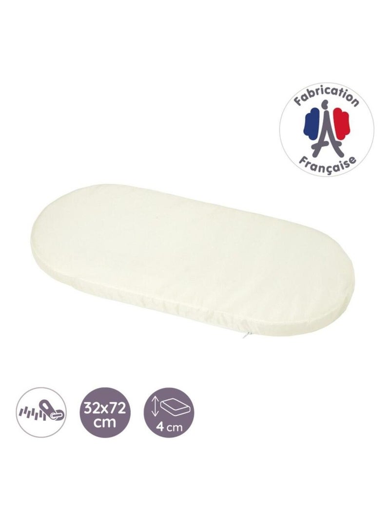 Matelas De Landau - 32 cm x 72 cm x 4 cm Blanc - Kiabi