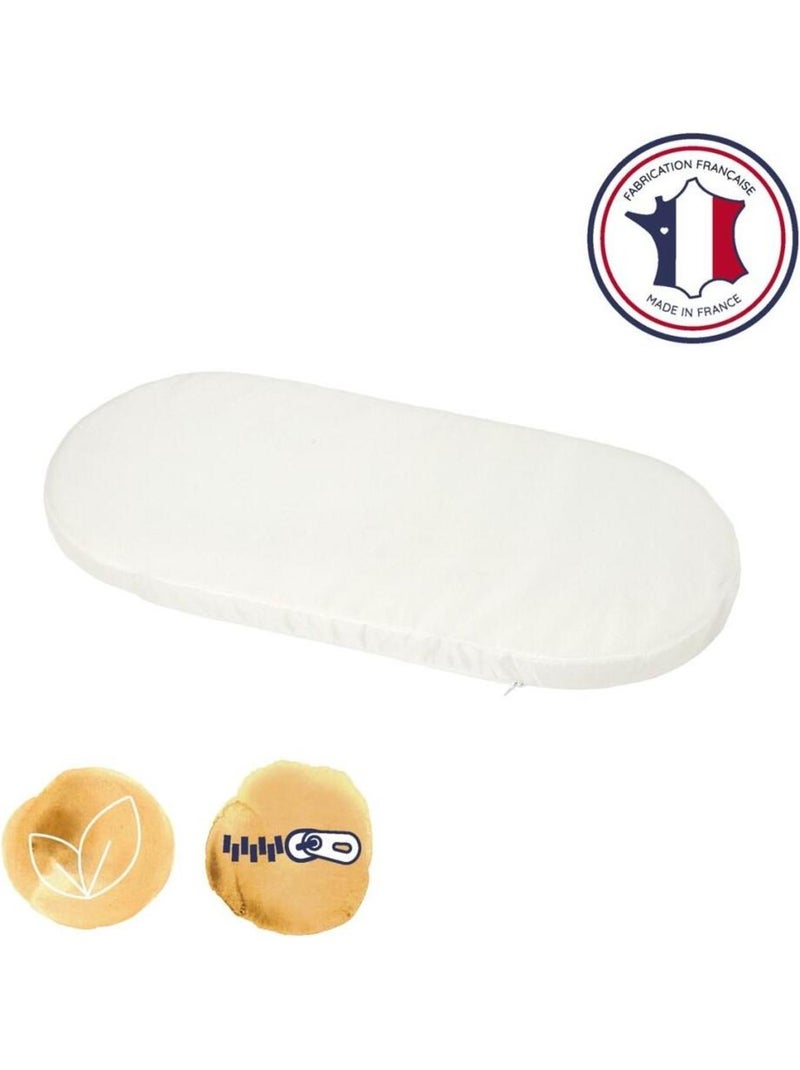 Matelas De Landau Déhoussable - 32 cm x 72 cm x 4 cm Blanc - Kiabi