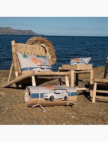 Matelas de plage matelassé illustré pour extérieur