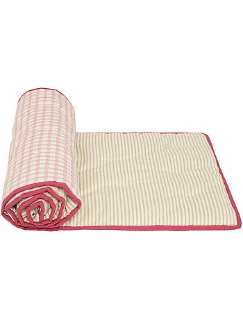 Matelas de sol 180x60cm en coton FLEUR DE ROSE