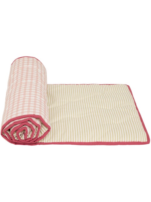 Matelas de sol 180x60cm en coton FLEUR DE ROSE - Kiabi Matelas de sol 180x60cm en coton FLEUR DE ROSE - Kiabi