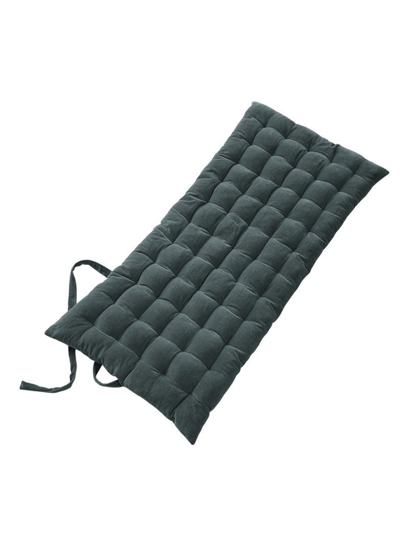 Matelas de sol 60 x 120 cm velours Cesar ardoise gris anthracite - Kiabi