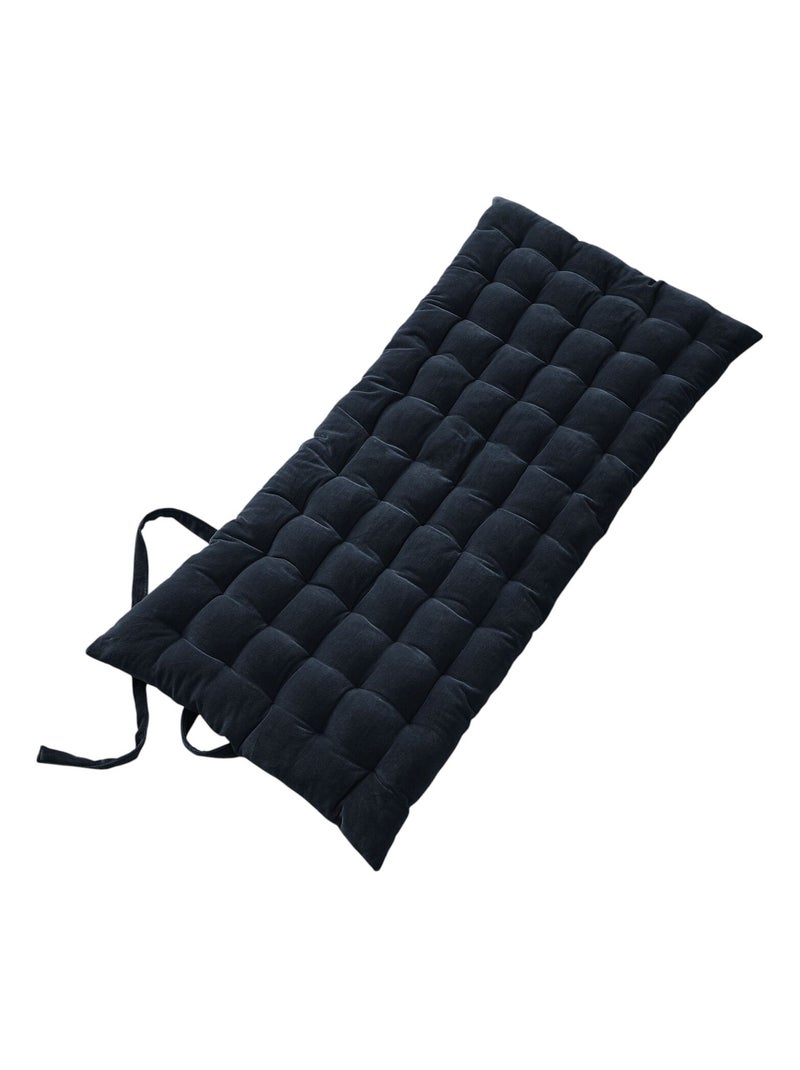 Matelas de sol 60 x 120 cm velours Cesar bleu marine Bleu foncé - Kiabi