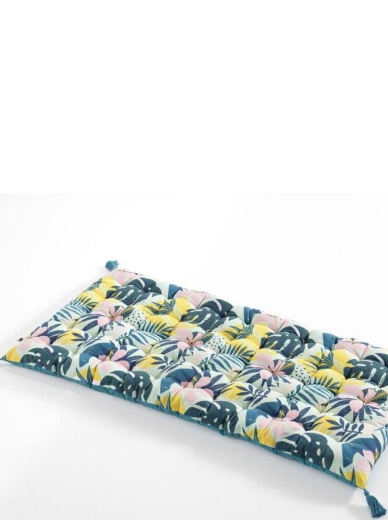 Matelas de sol avec pompons 60x120 cm Jasmin Bleu - Kiabi