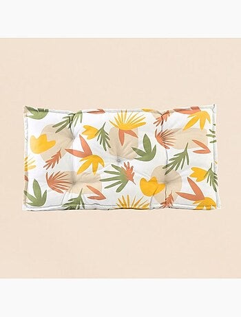 Matelas de sol déperlant imprimé fleurs jaunes 110x70cm