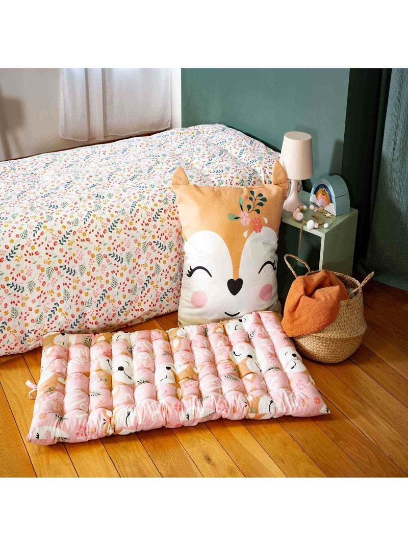 Matelas de sol enfant Renard - 100% coton 120 g/m² Rose - Kiabi