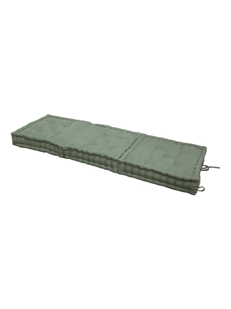 Matelas de sol modulable coton recyclé 3P 45x45x10/3 Kaki - Kiabi