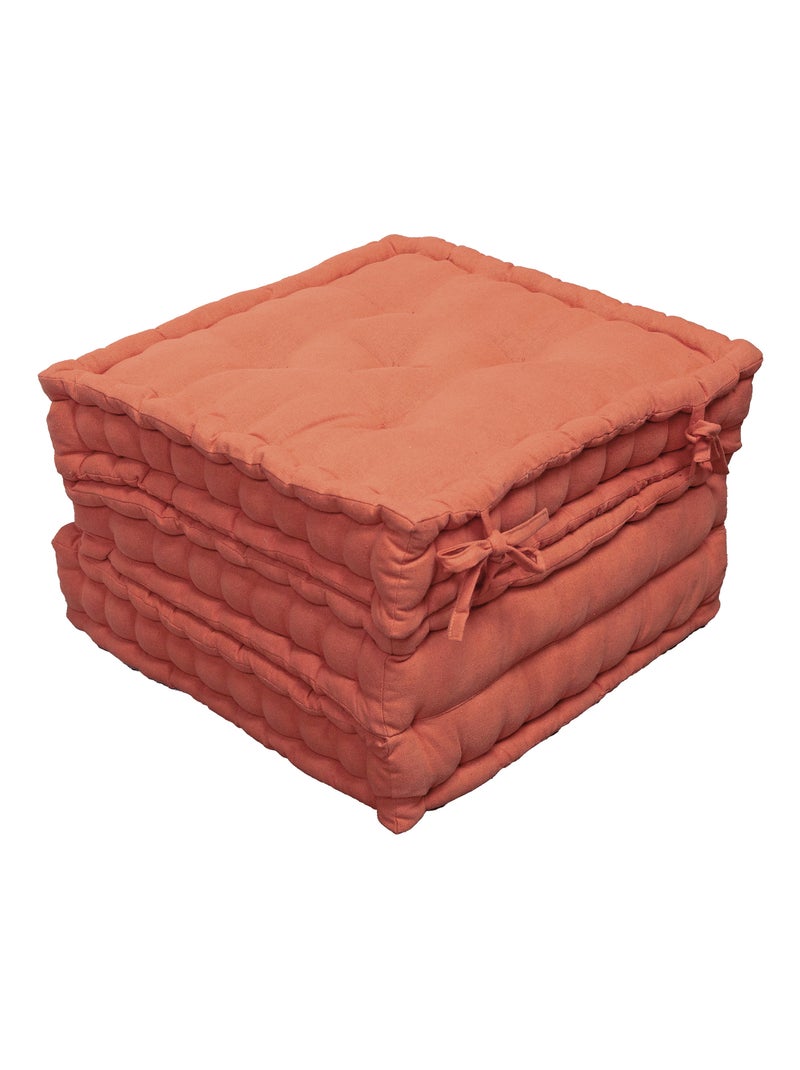Matelas de sol modulable coton recyclé 3P 45x45x10/3 Terracotta - Kiabi