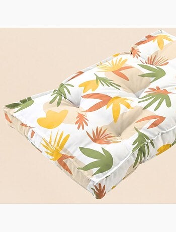 Matelas de sol outdoor déperlant imprimé fleurs coloré 110x70cm
