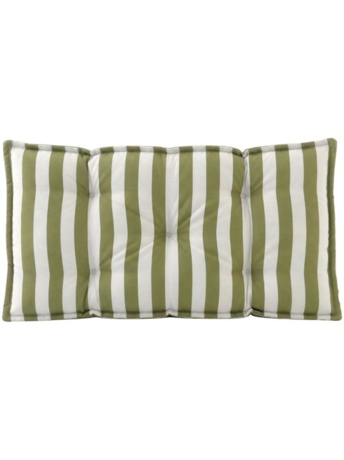 Matelas de sol outdoor déperlant rayé vert, blanc 110x70cm - Kiabi