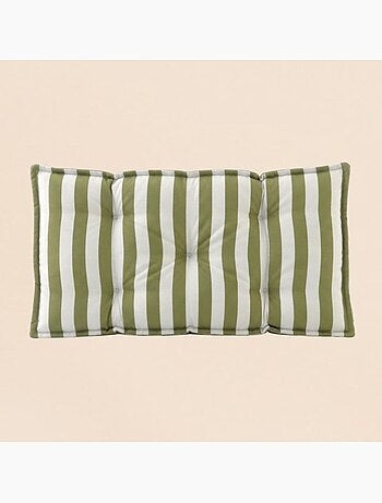 Matelas de sol outdoor déperlant rayé vert, blanc 115x75cm
