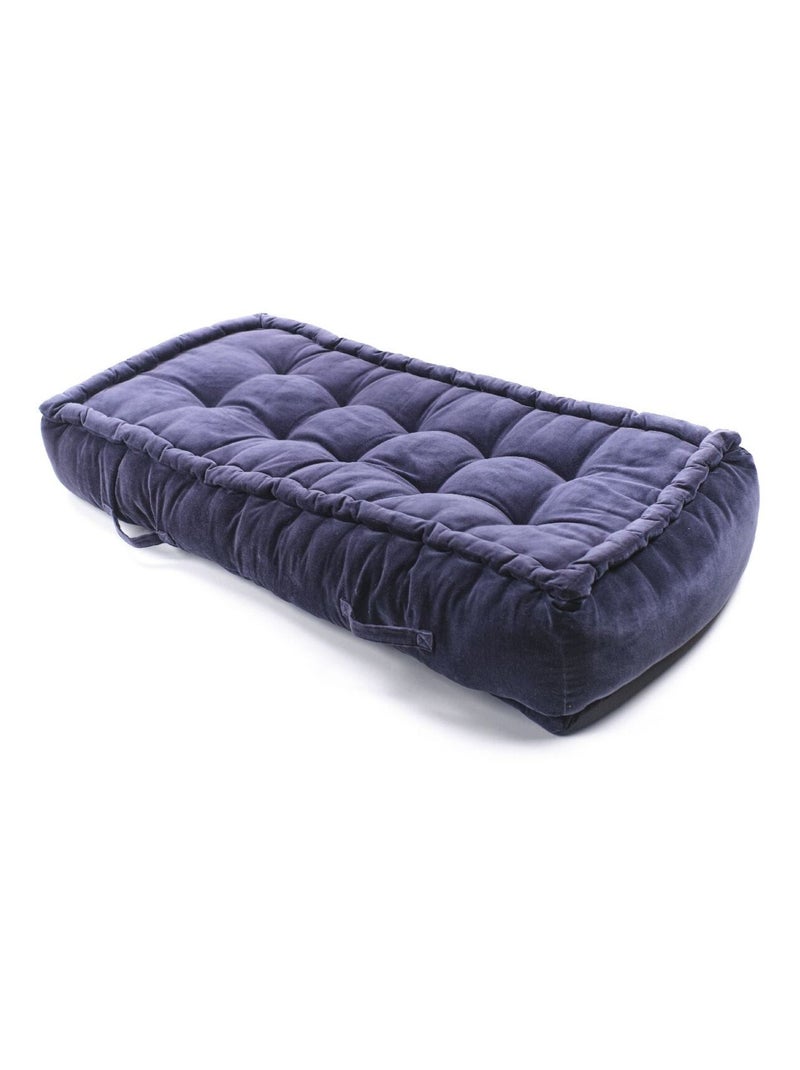 Matelas de sol velours uni coton TERANGA SEYDOU Bleu - Kiabi