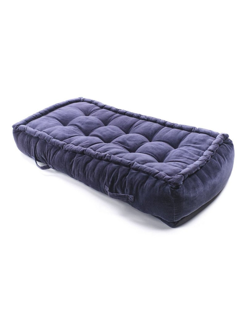 Matelas de sol velours uni coton TERANGA SEYDOU Bleu - Kiabi