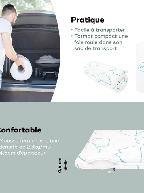 Matelas de voyage Cosy'Lite 60x120cm - OekoTex - Eco-conçu 'Babymoov' - Kiabi