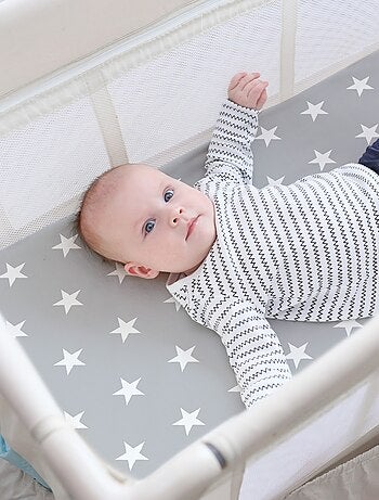 Matelas de voyage pliable imprimé + Sac de transport 'Little Stars' ROBA