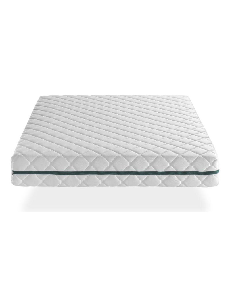 Matelas Déhoussable  EROS, Epaisseur 22 CM, Mousse Adaptative, Ergonomique.Soutien Equilibré Blanc - Kiabi