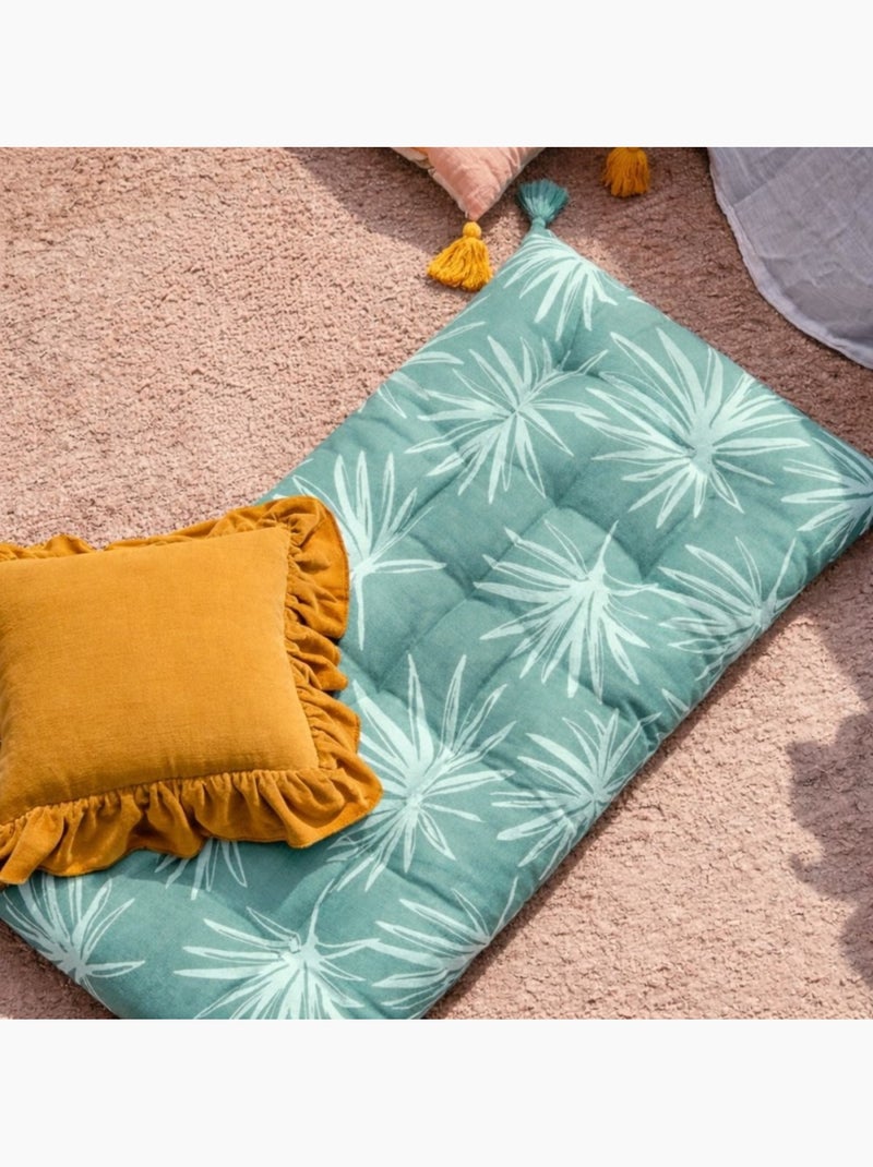 Matelas déperlant & anti UV fleuri 60x120cm Vert - Kiabi