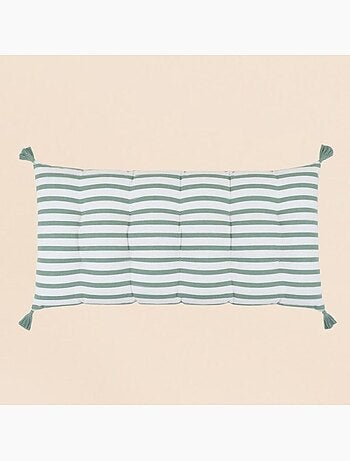Matelas déperlant & anti uv rayé vert / blanc 60x120cm