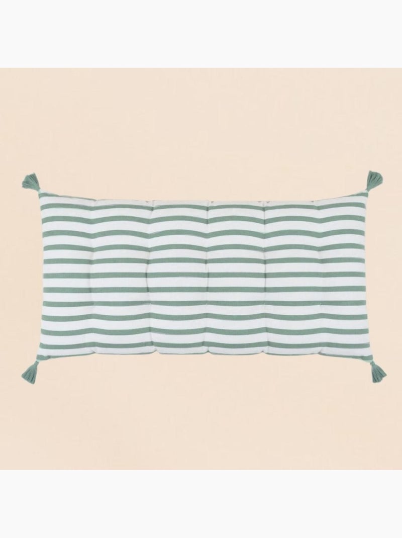 Matelas déperlant & anti uv rayé vert / blanc 60x120cm Vert - Kiabi
