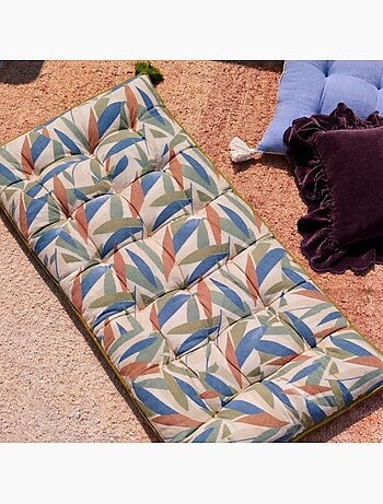Matelas déperlant motifs feuillage 60x120cm