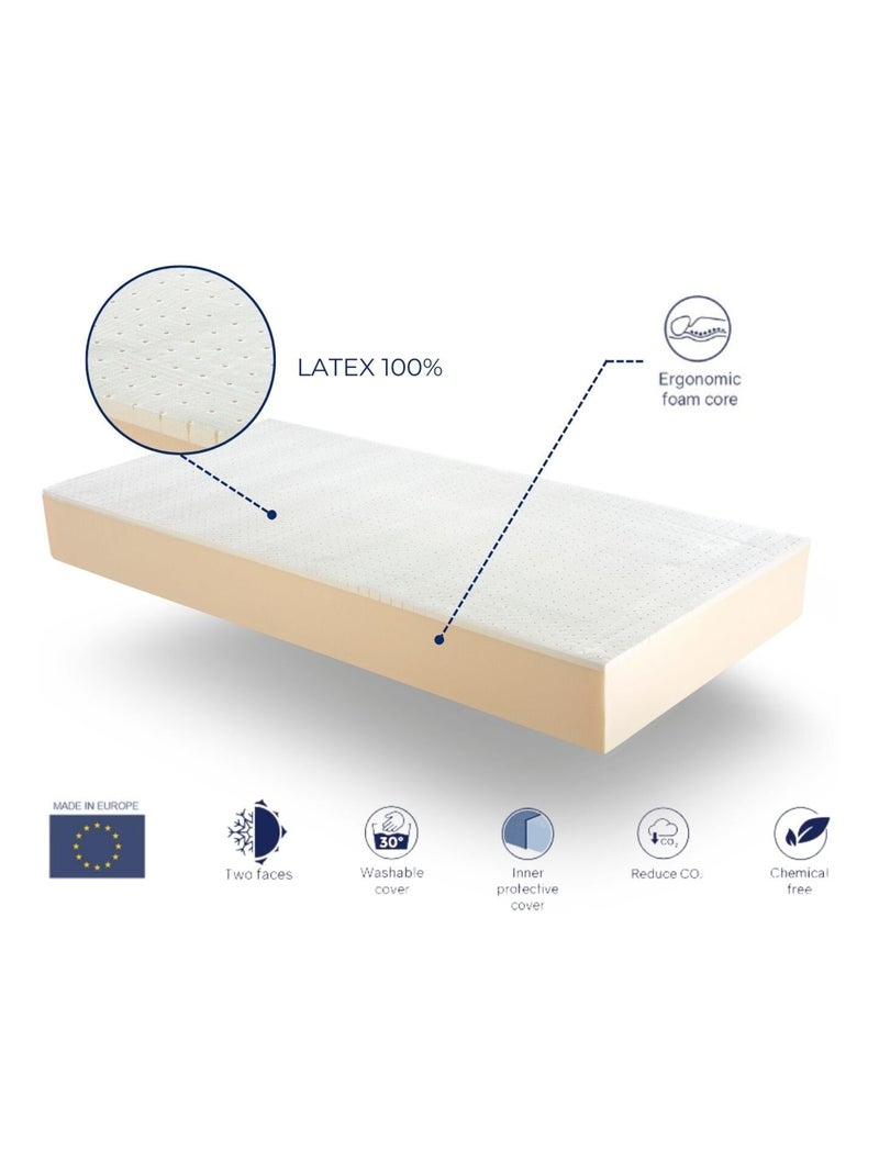 Matelas  DRACO LATEX Épaisseur 20 CM déhoussable, noyau en latex 100% N/A - Kiabi