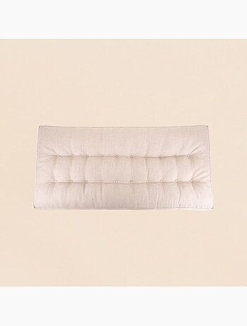 Matelas effet lin capitonné déperlant & anti-uv beige 60x120cm