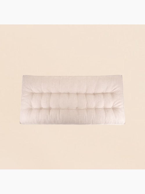 Matelas effet lin capitonné déperlant & anti-uv beige 60x120cm - Kiabi Matelas effet lin capitonné déperlant & anti-uv beige 60x120cm - Kiabi