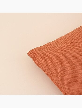 Matelas effet lin déperlant & anti-uv uni terracotta 60x120cm