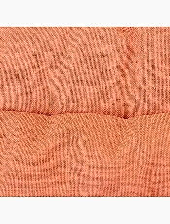 Matelas effet lin déperlant & anti-uv uni terracotta 60x120cm