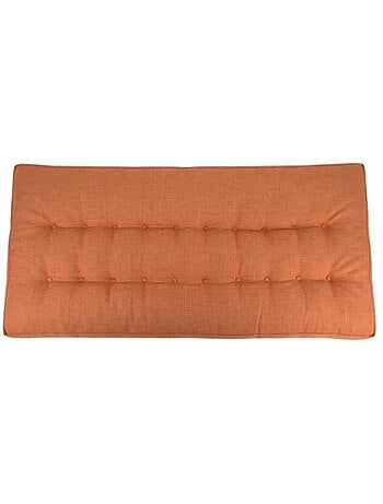 Matelas effet lin déperlant & anti-uv uni terracotta 60x120cm