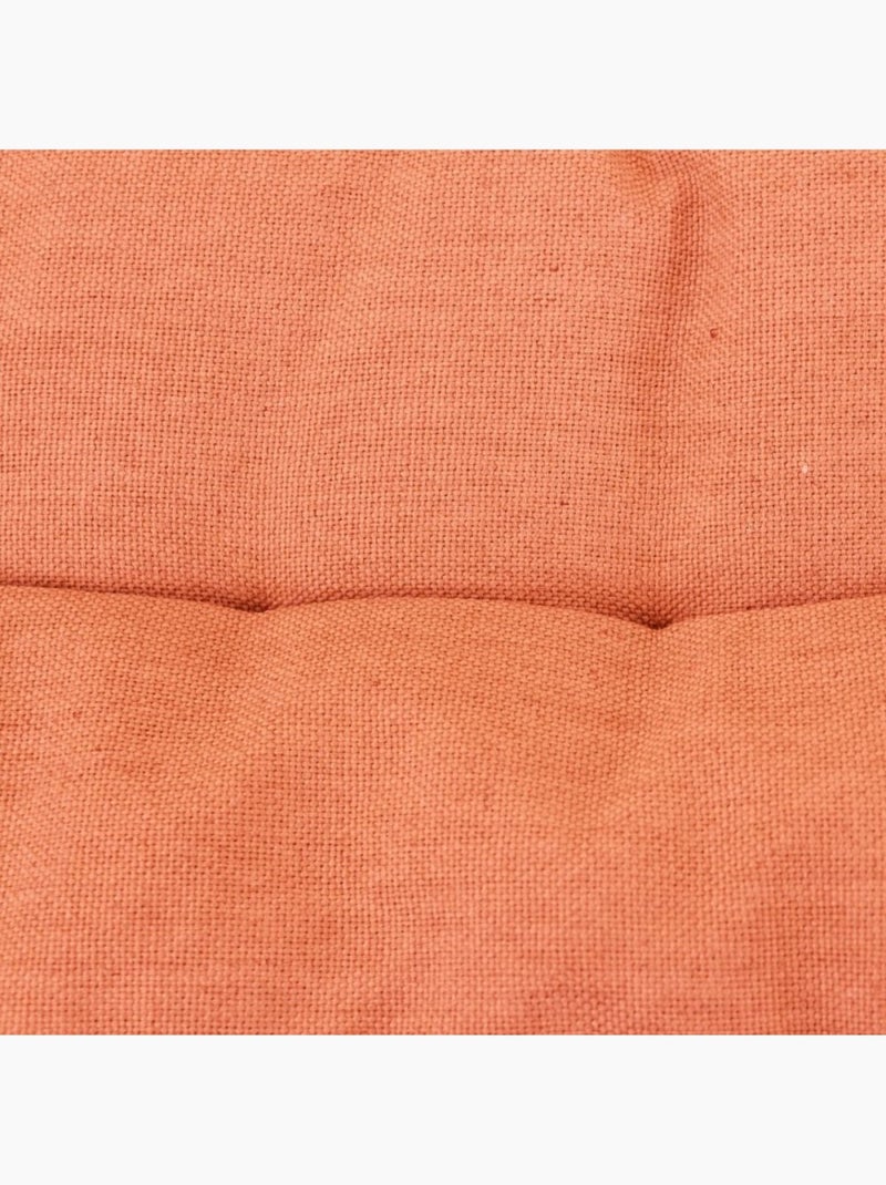 Matelas effet lin déperlant & anti-uv uni terracotta 60x120cm Terre cuite - Kiabi