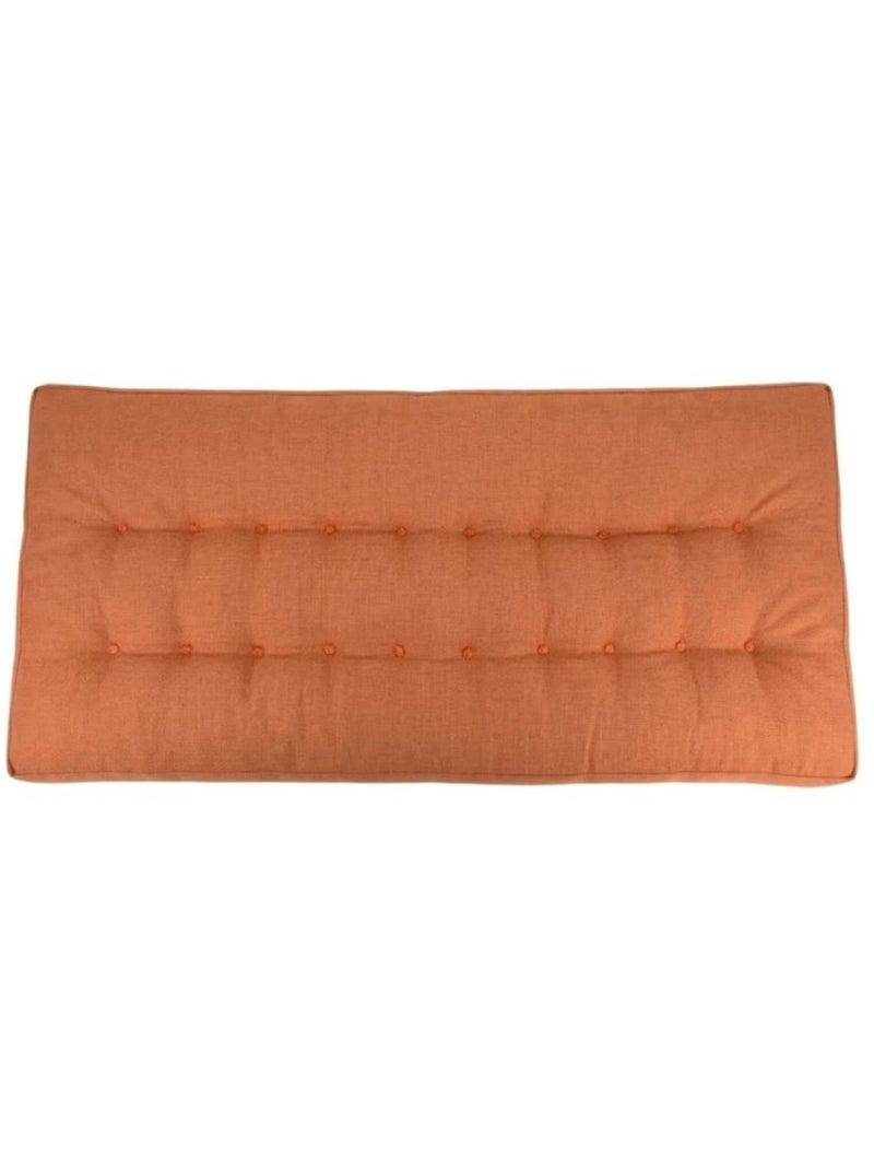 Matelas effet lin déperlant & anti-uv uni terracotta 60x120cm Terre cuite - Kiabi