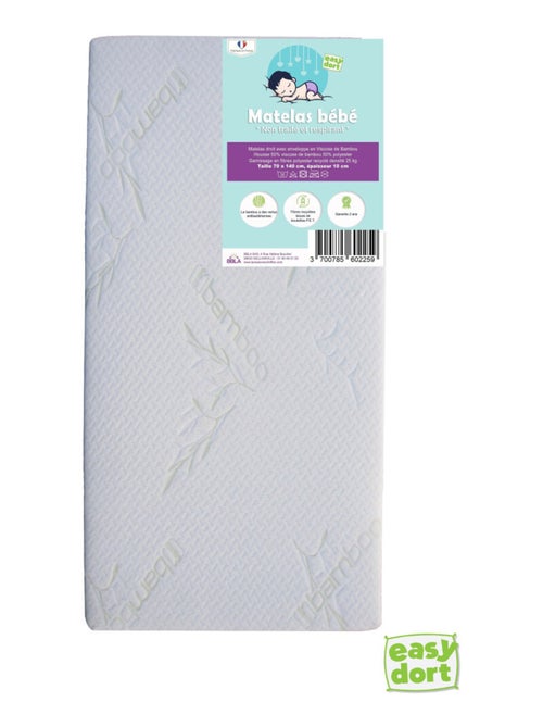 Matelas en Bambou 70x140 cm pour lit bébé - Kiabi