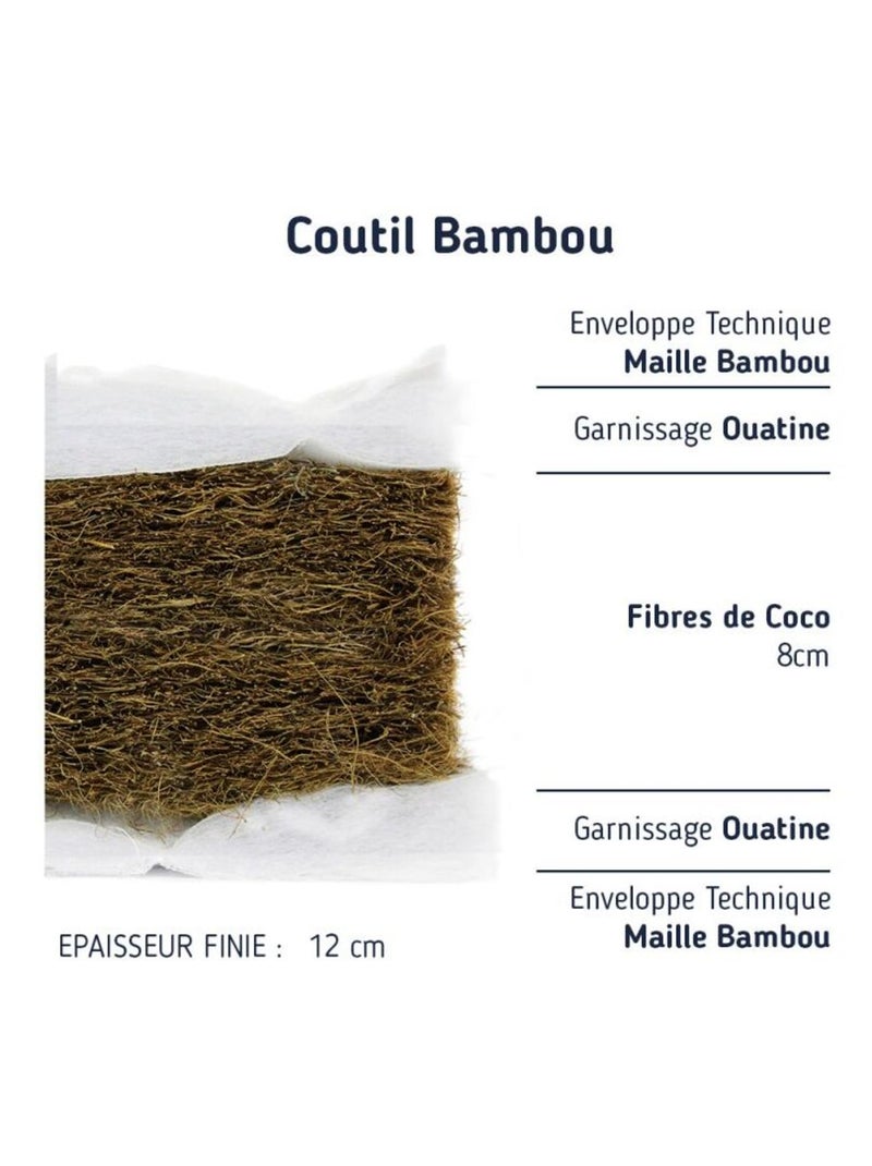 Matelas en Coco et Bambou Blanc - Kiabi