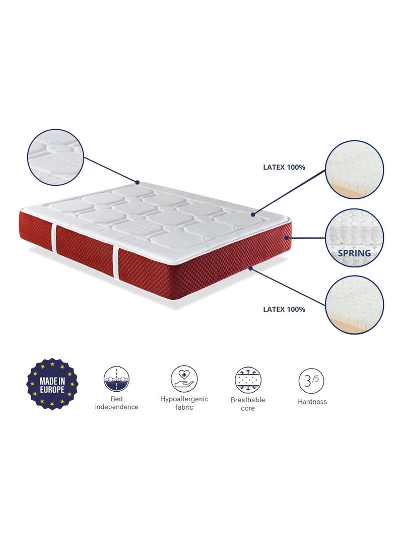 Matelas en latex et ressorts ensachés 90X190 SPRING LATEX PREMIUM, hauteur 30 CM N/A - Kiabi