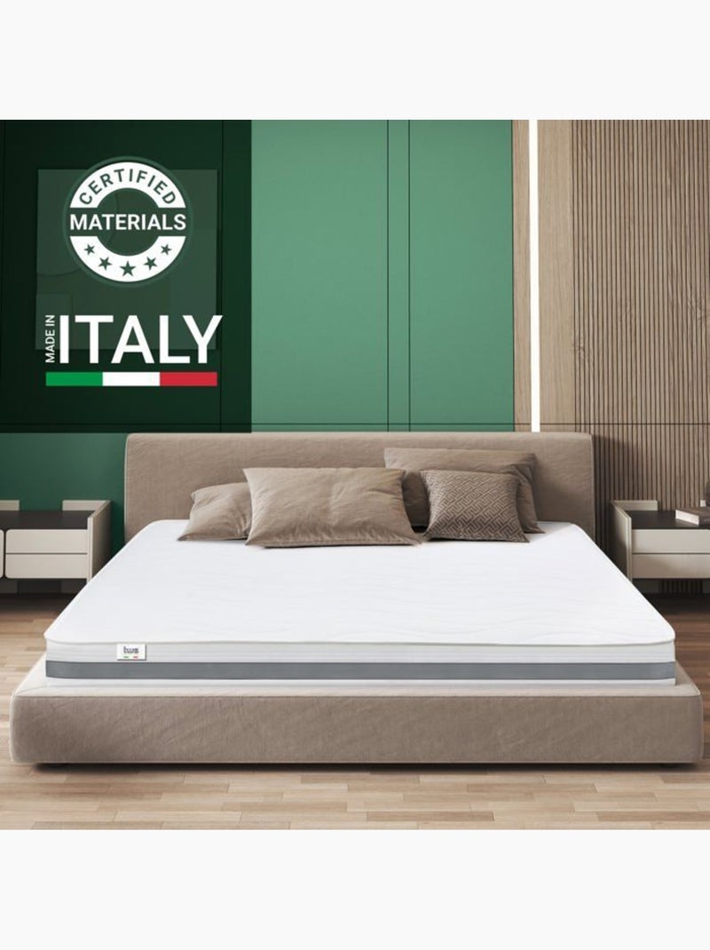 Matelas en mousse - the white stone - 120 x 190 cm - orthopédique - antibactérien - hypoallergénique Blanc - Kiabi